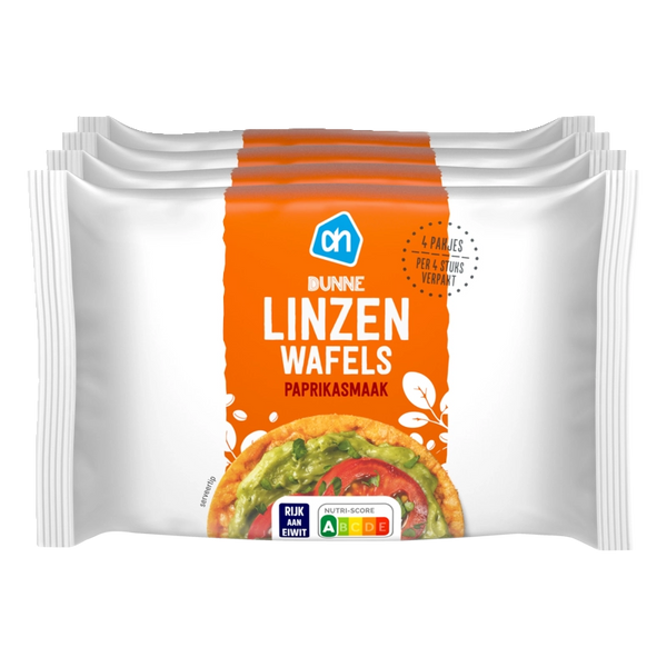 Dunne linzenwafels paprika smaak 4-pack