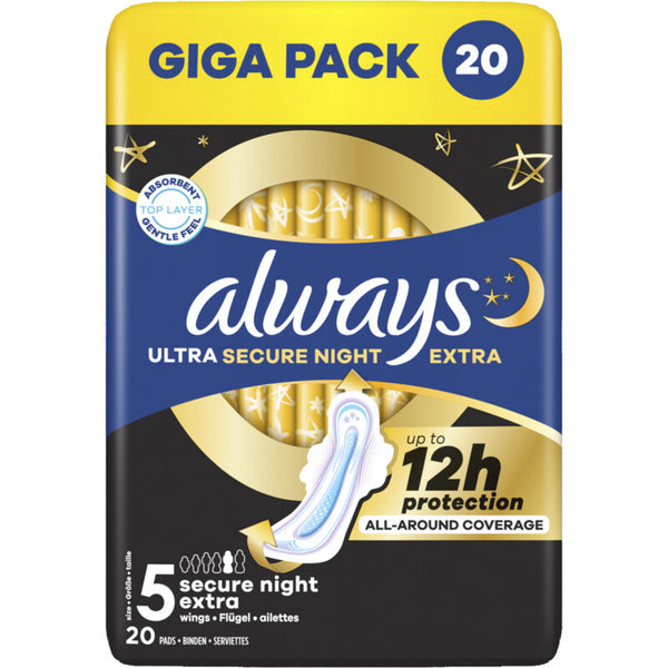 Always Ultra secure night extra wings giga pack