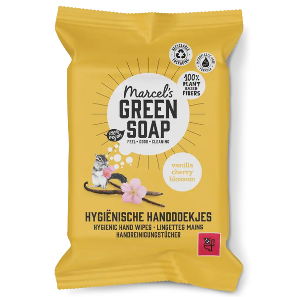 Marcel's Green Soap Hand wipes vanilla & cherry blossom