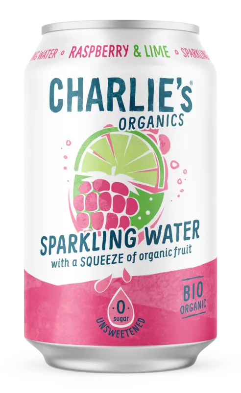 Charlie's Sparkling water raspberry and lime