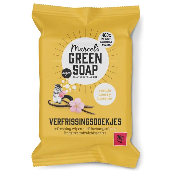 Marcel's Green Soap Hand wipes vanilla and cherry blossom