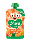 Olvarit Knijpfruit appel sinaasappel wortel 6m+
