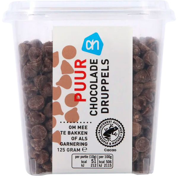 Puur chocolade druppels