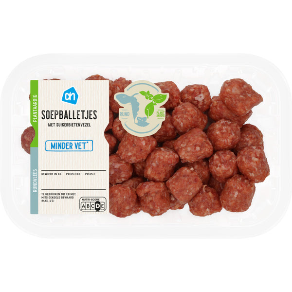 Soepballetjes minder vet