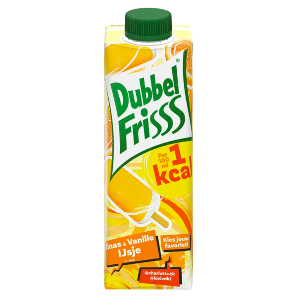 DubbelFrisss 1kcal sinas & vanille ijsje smaak