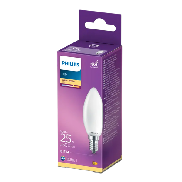 Philips LED-Glühfadenkerze matt E14 25W