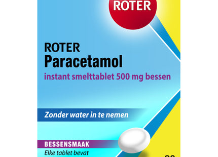 Roter Paracetamol 500 mg smelttabletten