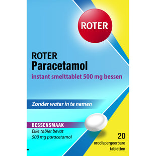 Roter Paracetamol 500 mg smelttabletten
