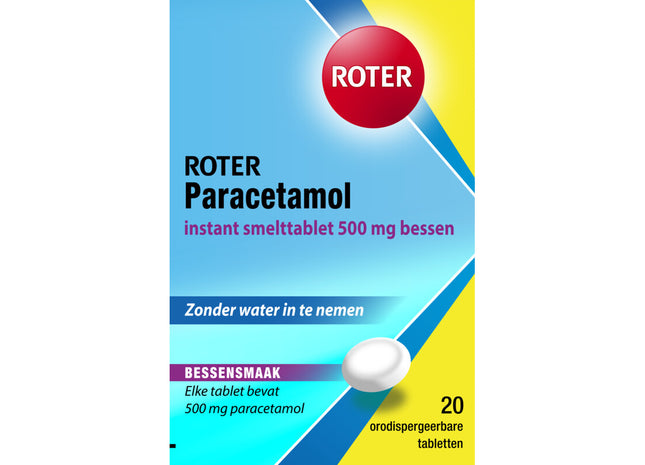 Roter Paracetamol 500 mg Schmelztabletten