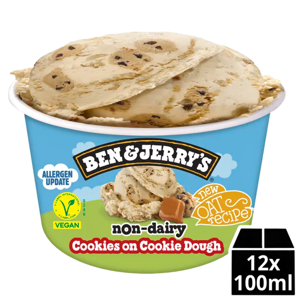 Ben & Jerry's Non-dairy cookies on cookie dough