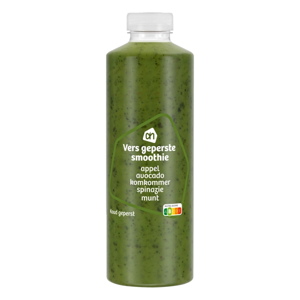 Freshly pressed avocado cucumber smoothie