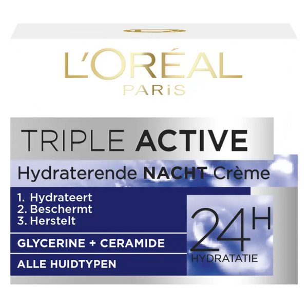 L'Oréal Triple active nachtcrème alle huidtypen