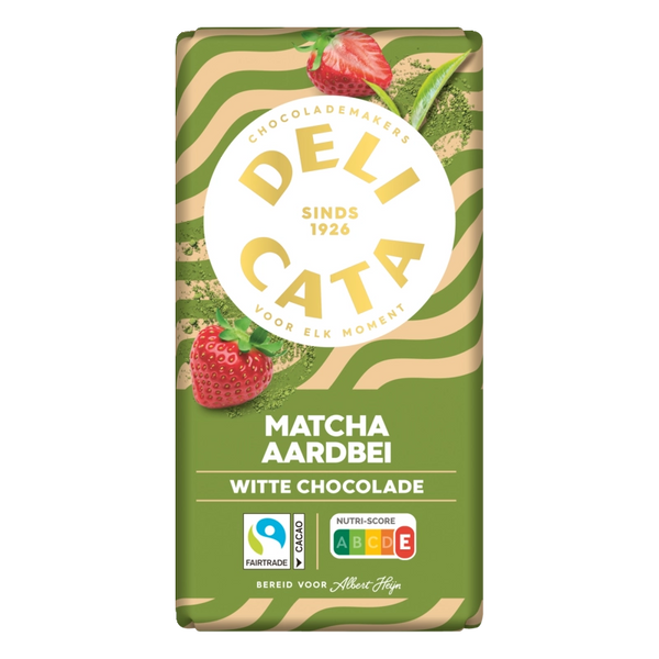 Delicata Riegel Matcha Erdbeere weiße Schokolade