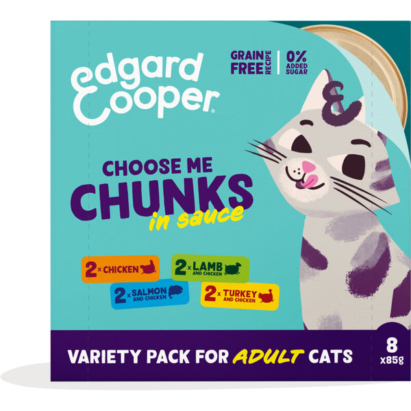 Edgard & Cooper Kies mij stukjes kip, zalm, lam, kalkoen