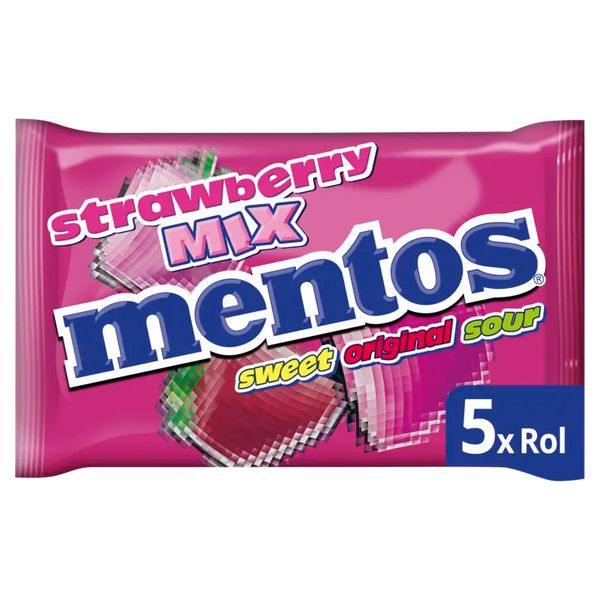 Mentos Erdbeermischung 5er-Packung