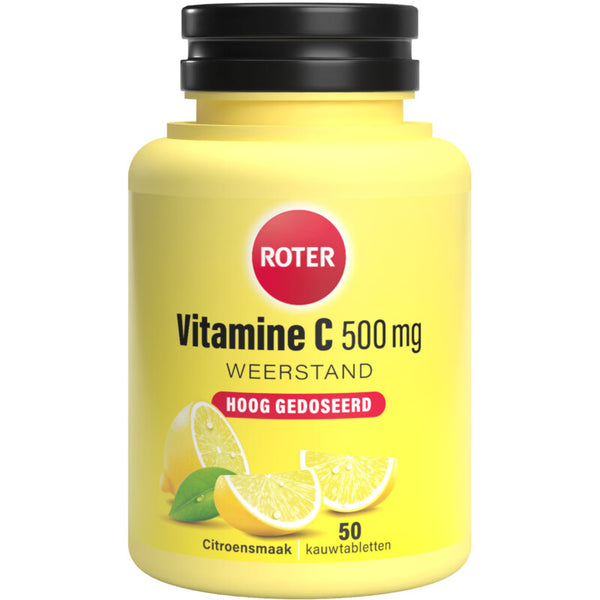 Rote Vitamin C 500 mg Kautabletten Zitrone