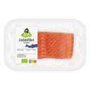 Biologisches Lachsfilet mit Haut