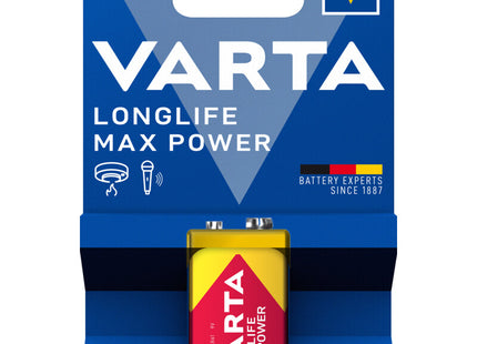 Varta Longlife max power 9V alkaline batterij