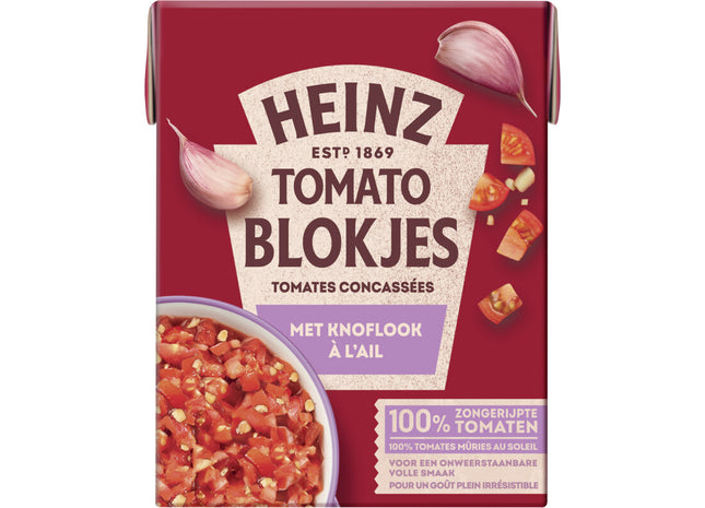 Heinz Tomaten blokjes met knoflook