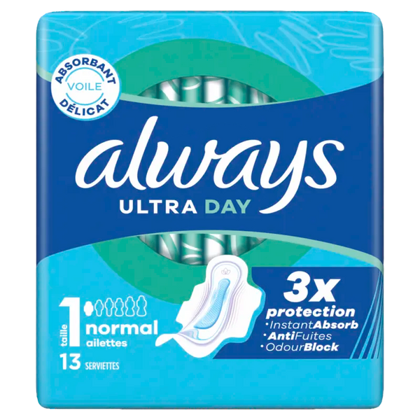 Always Ultra Tag Normal Flügel Monatshygieneartikel