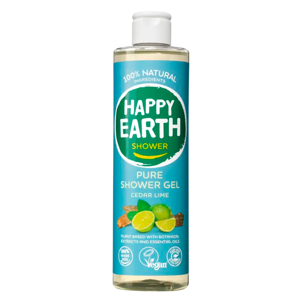 Happy Earth Pure shower gel cedar lime