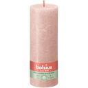 Bolsius Rustikale Kerze 19cm neblig rosa
