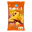 Tortilla chips with nacho cheese flavour