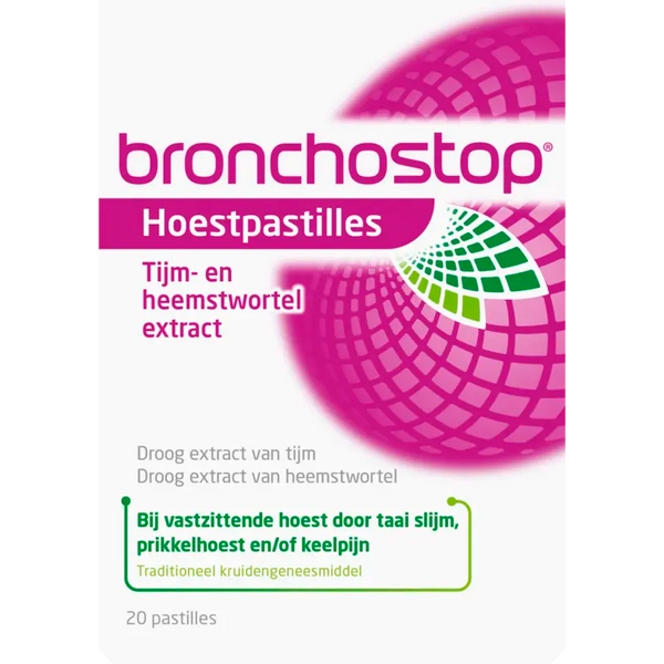 Bronchostop Hoestpastilles tijm- en heemstwortel