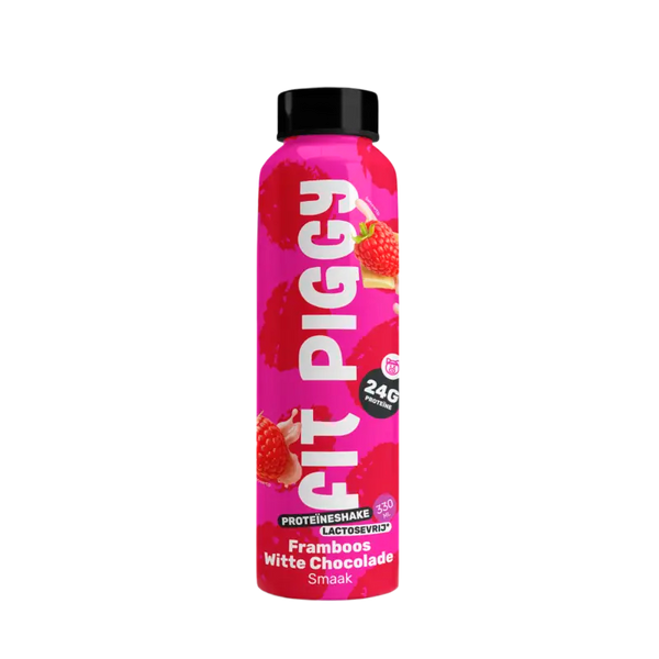 Fit Piggy Protein-Shake Himbeere weiße Schokolade