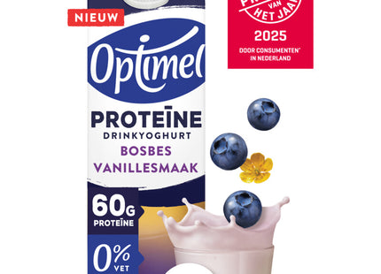 Optimel Drinkyoghurt protein bosbes vanille