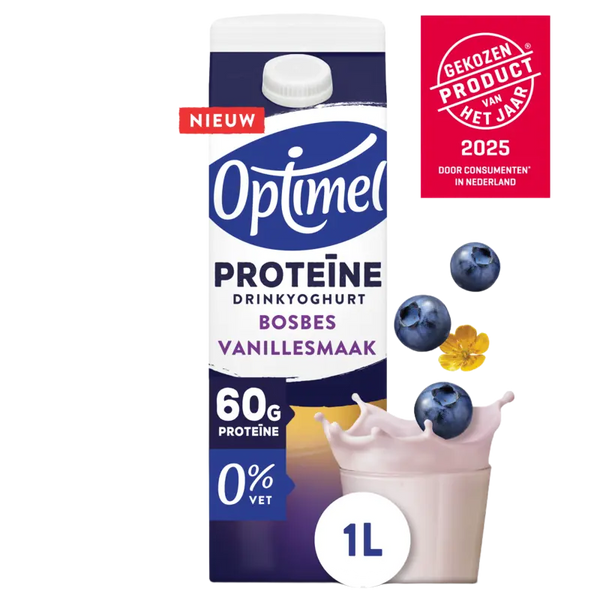 Optimel Trinkjoghurt Protein Blaubeere Vanille