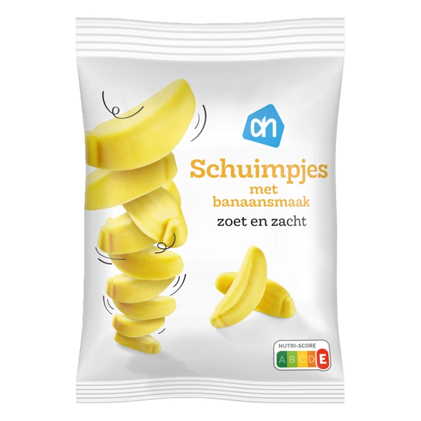 Banana-flavored foam candies