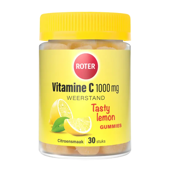 Rote Vitamin C 1000 mg Zitronen-Gummibärchen