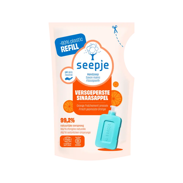 Seepje Handzeep sinaasappel refill