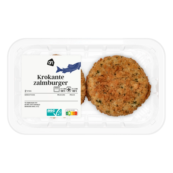 Crispy salmon burger