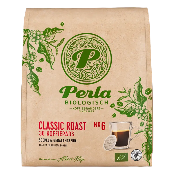 Perla Organic Classic roast coffee pads