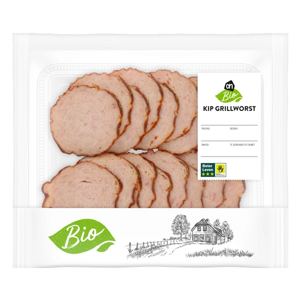 Organic grilled chicken sausage