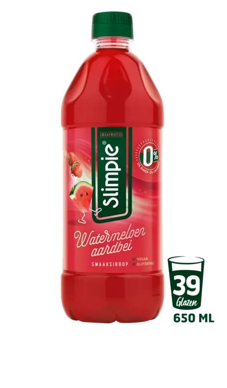 Slimpie Wassermelone Erdbeer Sirup 0 % Zucker