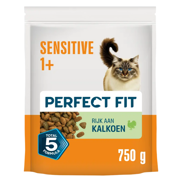 Perfect fit Kattenbrokken sensitive 1+ kalkoen