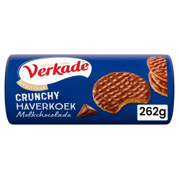 Verkade Crunchy haverkoek melkchocolade