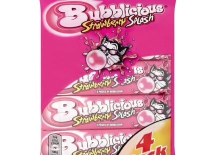 Bubblicious Strawberry Splash Kaugummi im 4er-Pack
