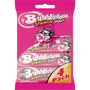 Bubblicious Strawberry Splash Kaugummi im 4er-Pack