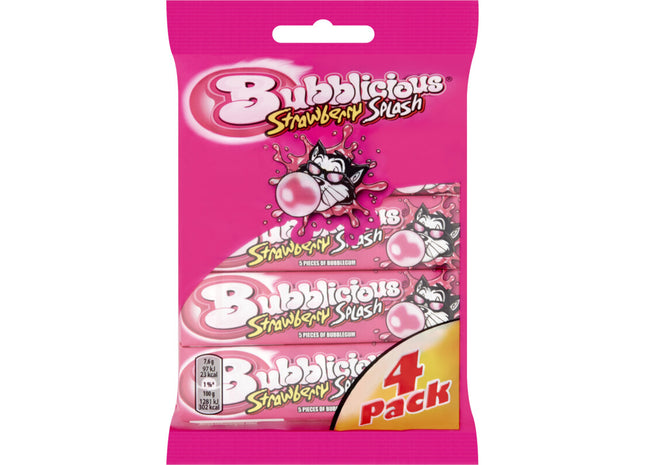 Bubblicious Strawberry splash kauwgom 4-pack