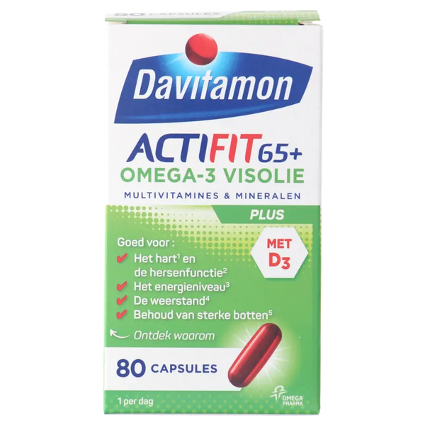 Davitamon Actifit 65+ omega-3 visolie capsules