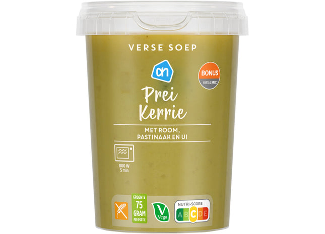Verse soep prei kerrie
