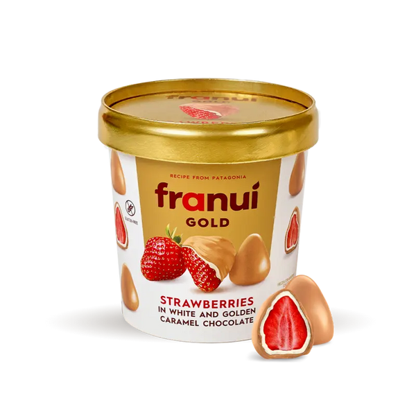 Franui Strawberry in white and caramel chocolate