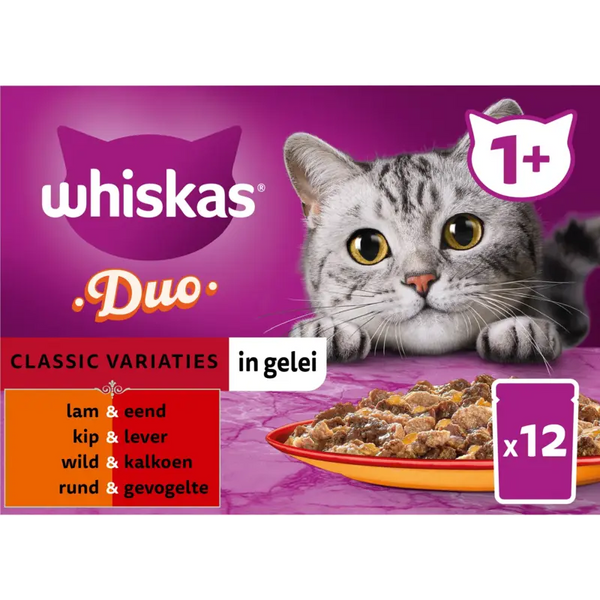 Whiskas Duo classic selectie in gelei