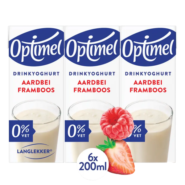 Optimel Langlekker Trinkjoghurt Erdbeere Himbeere