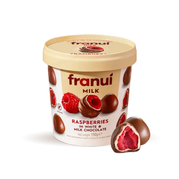 Franui Raspberries in White & Milk Chocolate