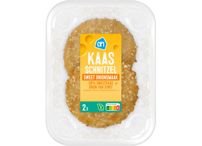 Vegetarische kaasschnitzel sweet onion